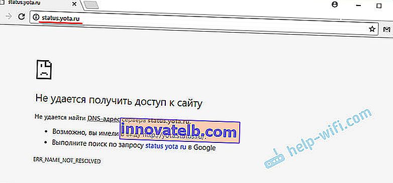 Status.yota.ru wird nicht geöffnet
