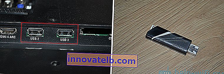 Ansehen von Videos von einem Flash-Laufwerk über einen USB-Anschluss eines Fernsehgeräts