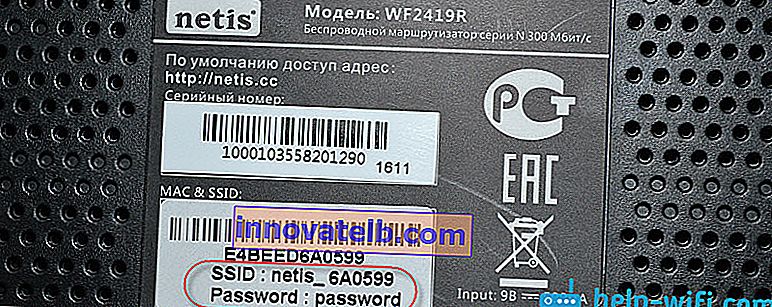 Standardkennwort für den Netis WF2419R-Router