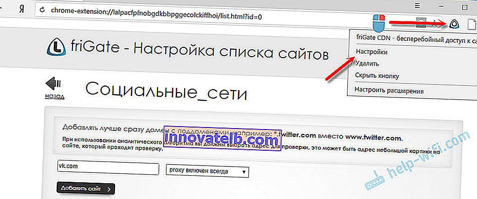 Bypass-Sites im Yandex-Browser umgehen