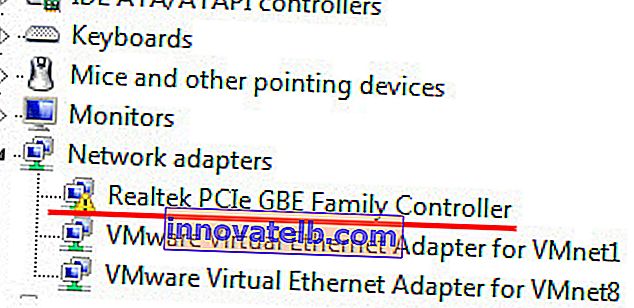 Realtek PCIe GBE Family Controller: Enheten kan inte starta.  (kod 10)