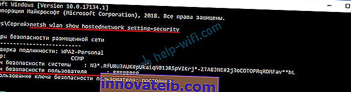 netsh wlan mostrar configuración de red hospedada = seguridad