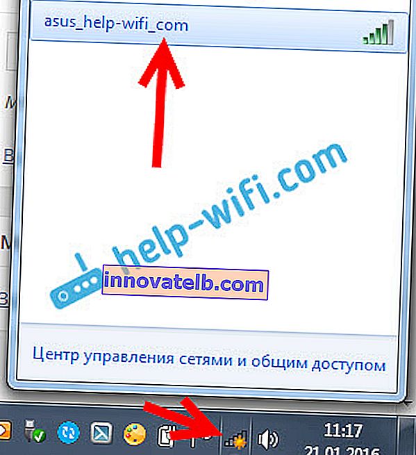 Dostupne mreže za povezivanje u sustavu Windows 7