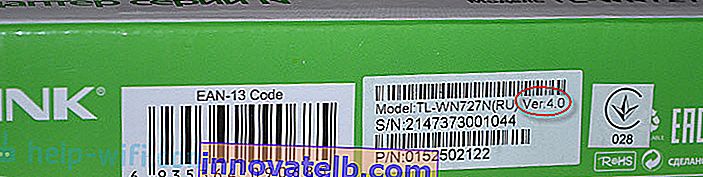Verzija hardvera TP-Link TL-WN727N