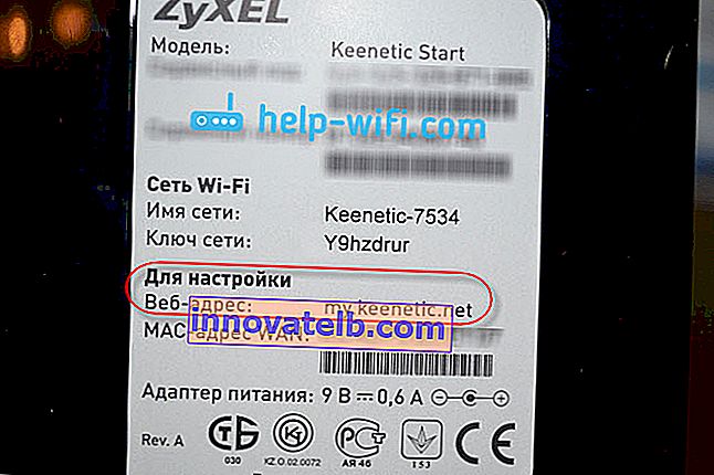 Webadresse til konfiguration af ZyXEL-routeren
