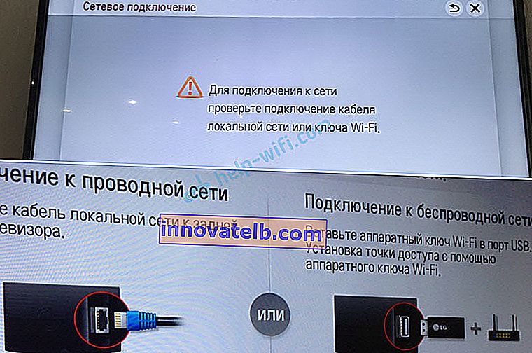 LG TV har Smart TV, der forbinder ikke til WiFi uden WiFi-dongle