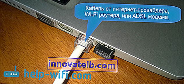 Ethernet kábel csatlakoztatása laptophoz