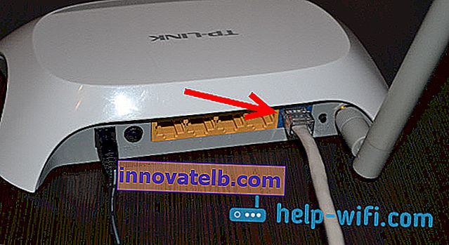 Foto: kábel od poskytovateľa k WAN konektoru Tp-Link