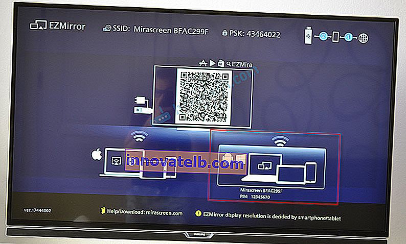 Adapter MiraScreen-tilstand: Miracast (til Android)