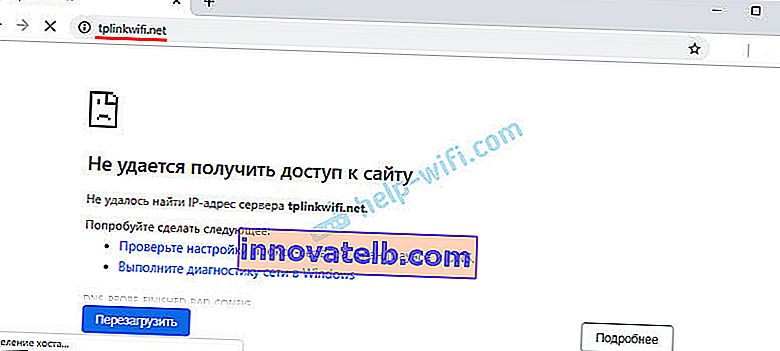Kan ikke få adgang til tplinkwifi.net, kan ikke få adgang til webstedet