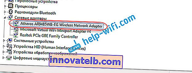 Controlador de adaptador Wi-Fi en Windows 7