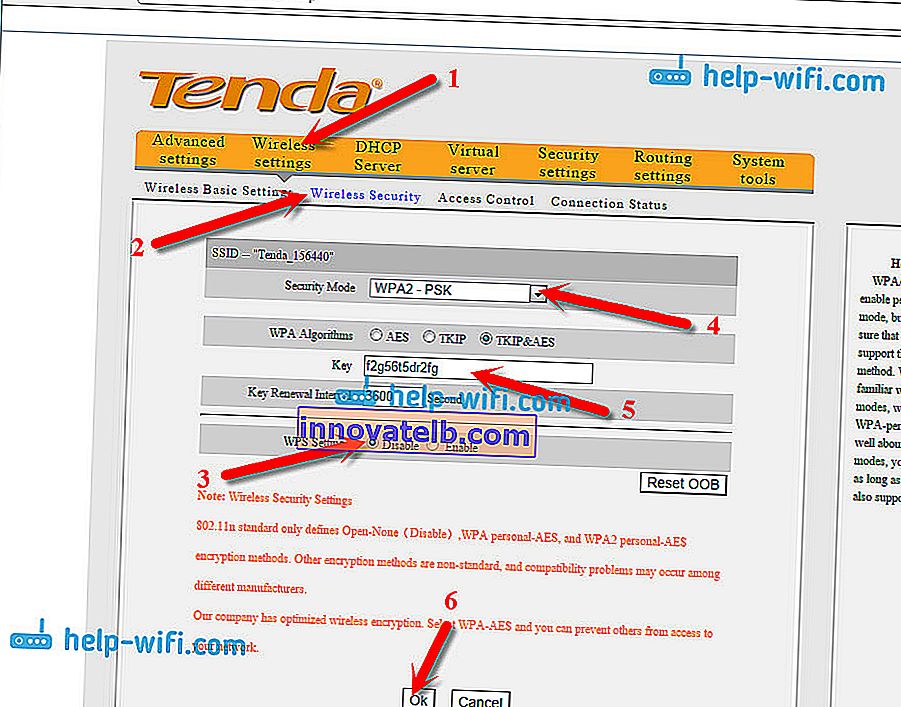 Tenda: skift adgangskode til Wi-Fi-netværk