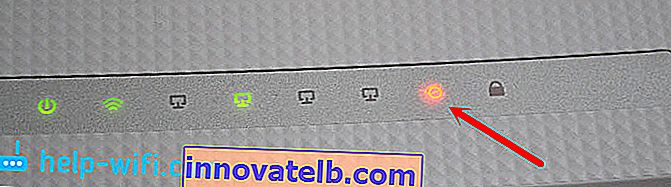 Narancssárga internetes jelző a TP-Link TL-WR845N készüléken