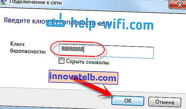 A Wi-Fi jelszó megadása