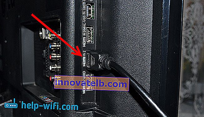 Ansluter HDMI-kabel till LG TV