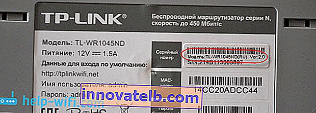 TP-LINK TL-WR1045ND: maskinvareversjon