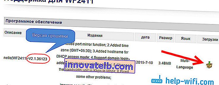 Archiválás firmware-rel a Netis WF2411 számára