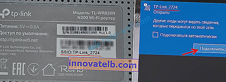 Gyári Wi-Fi-beállítások a TP-Link TL-WR820N készüléken