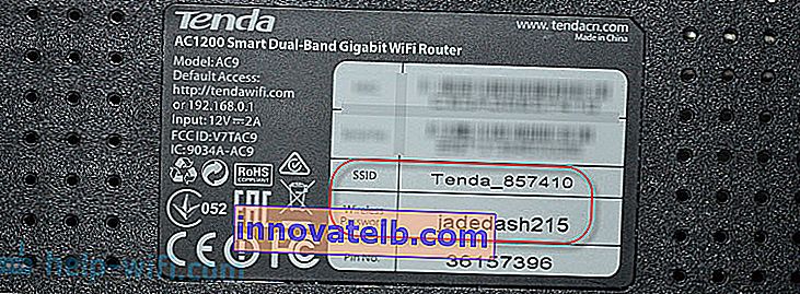 Tenda router gyári információk