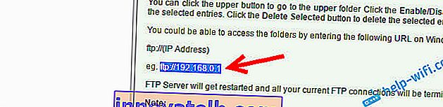FTP szerver címe a TP-LINK útválasztón