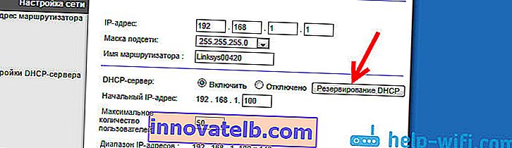 IP-adresse reservation på Linksys
