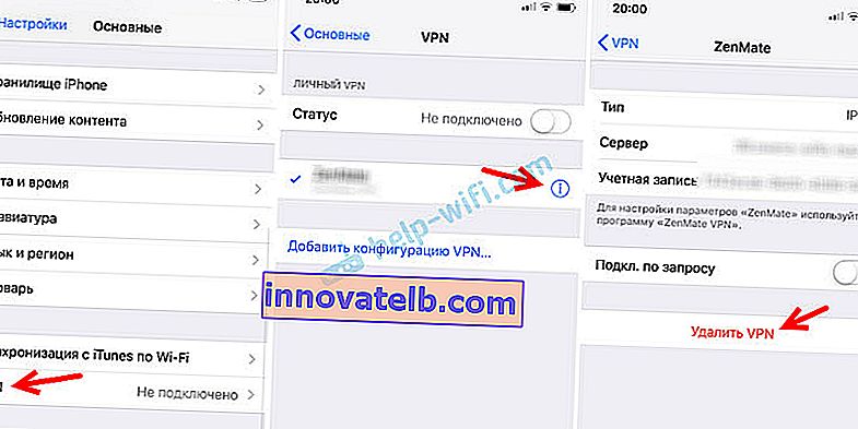 Eliminar VPN en iPhone y iPad