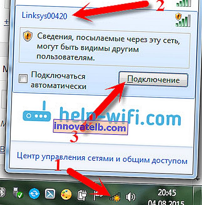 Wi-Fi veza s Linksysom 