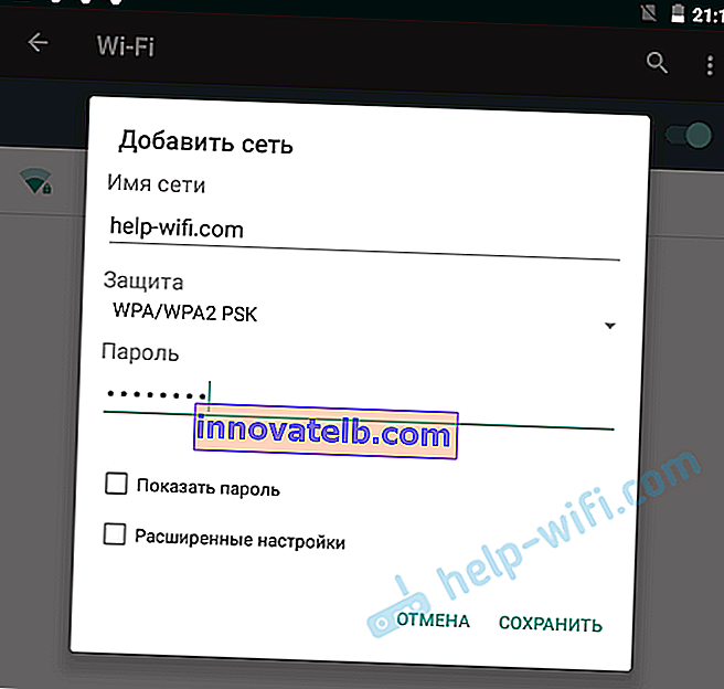 Conectarea telefonului sau a tabletei la o rețea Wi-Fi ascunsă