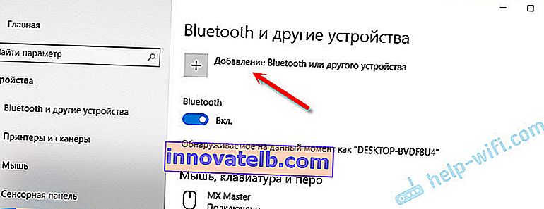 Povezivanje Bluetooth zvučnika u sustavu Windows 10