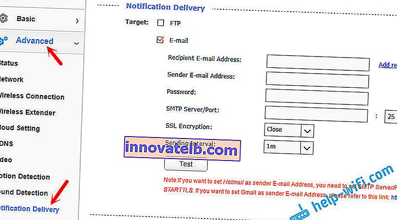 Cámara IP TP-LINK con notificación por correo electrónico cuando se mueve