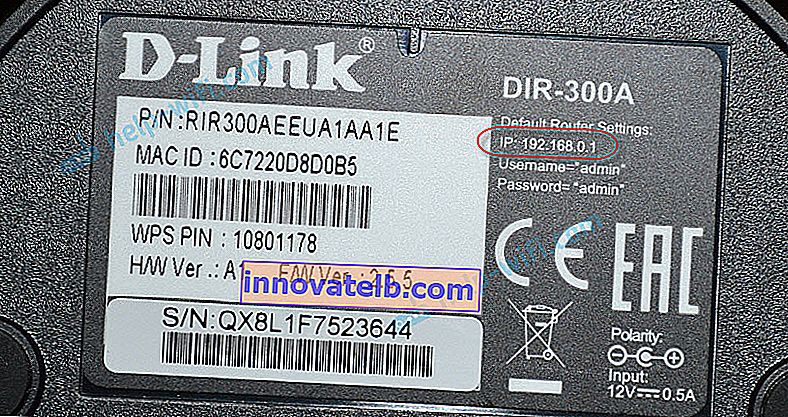 Adresa IP a routerului D-Link