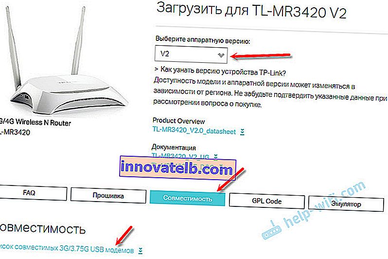 TP-Link 3G / 3.75G USB-modem Kompatibilitetsliste