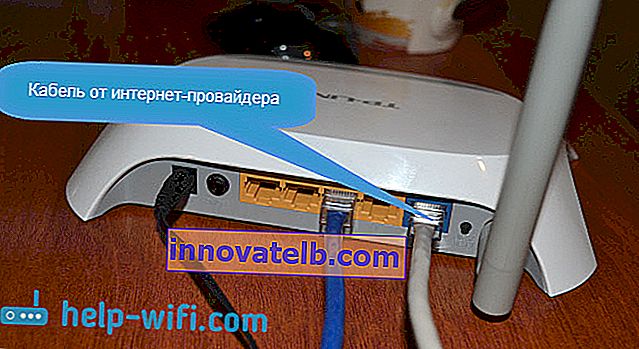 Verificarea conexiunii cablului la router în conectorul WAN