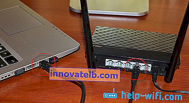 Conectăm routerul Asus prin cablu pentru a introduce setările
