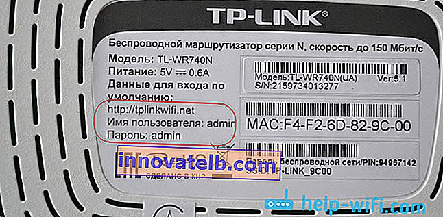 Adresa (IP) zadania nastavení TP-LINK TL-WR741ND