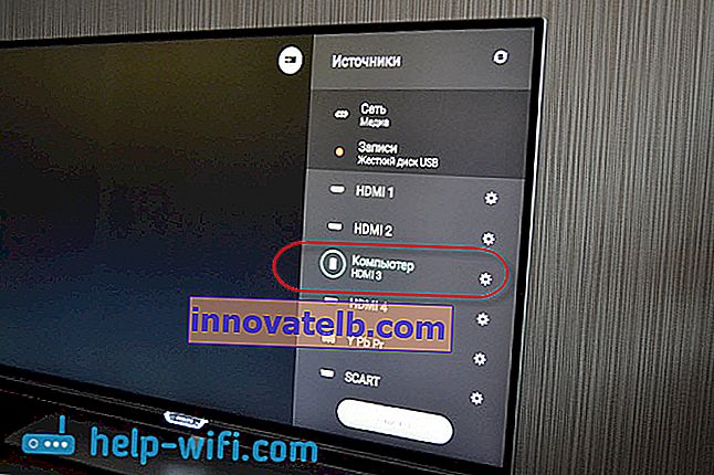 Auswahl der HDMI-Signalquelle am Fernsehgerät