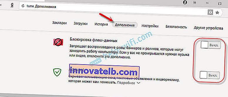 Webové stránky sa neotvárajú v prehliadači Yandex: 